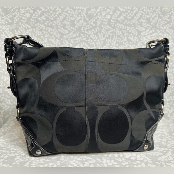 Coach Carly Purse Handbag Signature Logo 13009 Shoulder & Dustbag - Picture 2 of 10